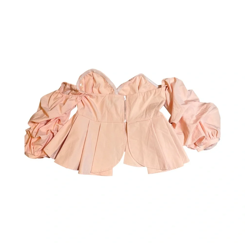 Peach Off-Shoulder Ruffle Top - Picture 4 of 4
